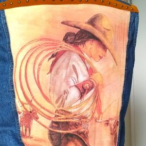 WEARABLE ART! Vintage Custom Vest. Doreman Burns Cowgirls by Gordon & James.